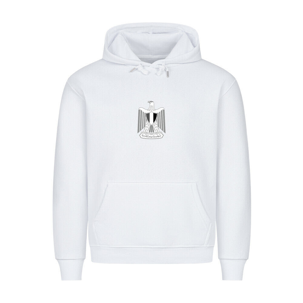 Grauer Pelasgia Hoodie mit Ägypten-Design, bequemer Pullover aus weichem Material, für Damen und Herren.