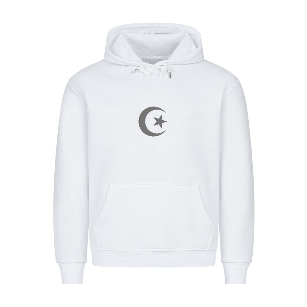 Grauer Pelasgia Hoodie mit Algerien-Design, bequemer Pullover aus weichem Stoff, tragbar als lässiges Streetwear-Outfit.