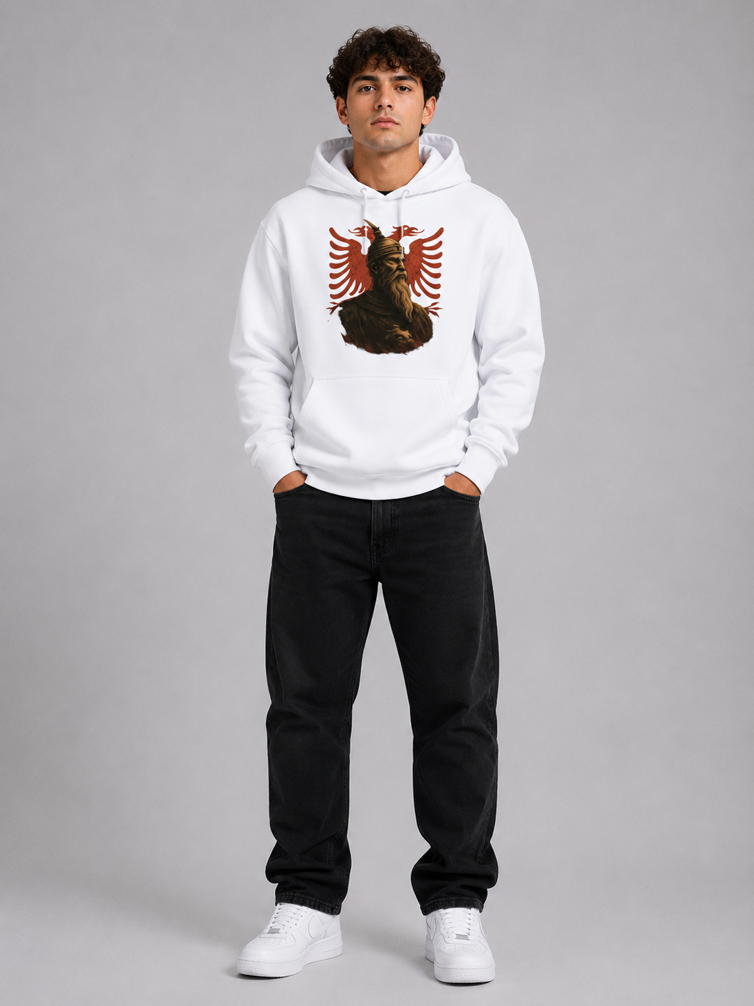 Pelagia Premium Hoodie mit Skëndërbeu-Design, weiches Material, bequemer Schnitt, ideal für lässige und stilvolle Outfits