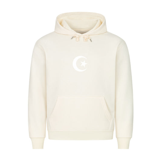 Grauer Hoodie von Pelasgia mit Algerien-Design, weiches Material, sportlicher Schnitt, auf einem weißen Hintergrund.