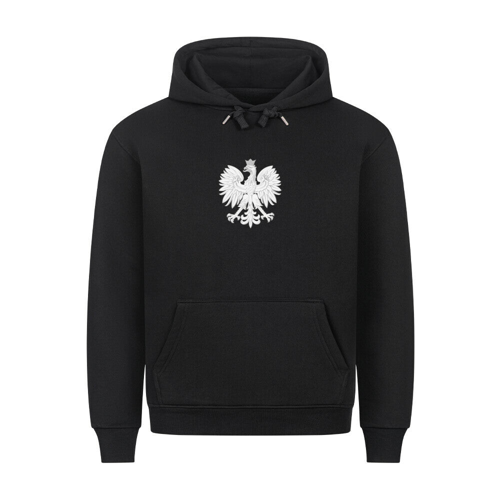 Grauer Pelasgia Hoodie aus Polen, weiches Material, mit Kapuze und Kängurutasche, bequem und stylisch.