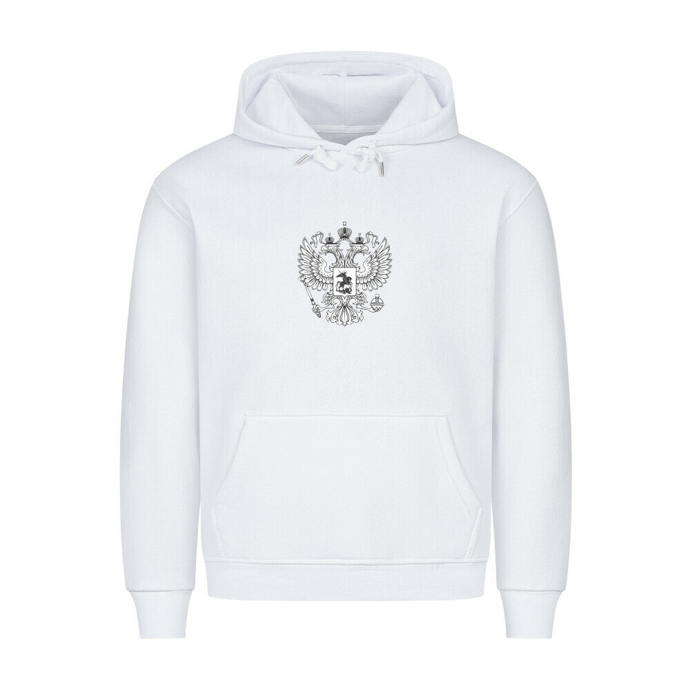 Hoodie von Pelasgia mit Russland-Design, weiches Material, bequemes Passform, auf dem Bild sichtbar.