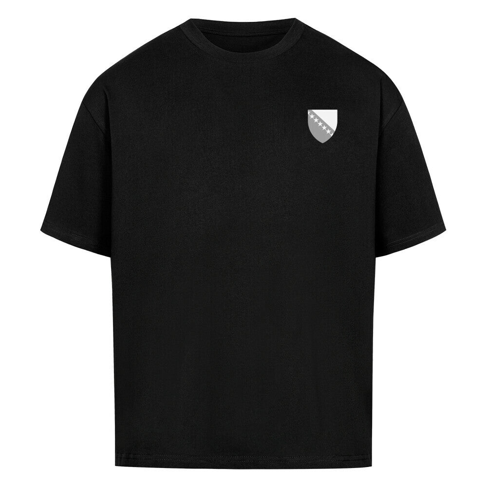 Langes, oversized Pelasgia T-Shirt mit Bosnien-Design, bequemes Baumwollshirt für Damen oder Herren.