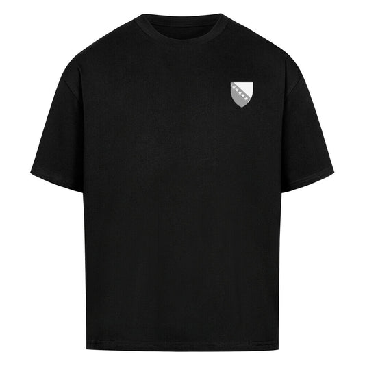Langes, oversized Pelasgia T-Shirt mit Bosnien-Design, bequemes Baumwollshirt für Damen oder Herren.