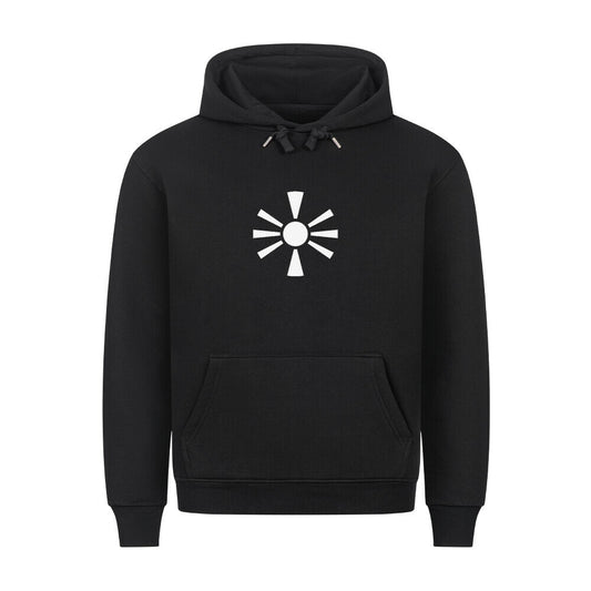 Grauer Hoodie mit "Mazedonien" Aufdruck von Pelasgia, bequemer Sweater aus weichem Material, frontal sichtbar.