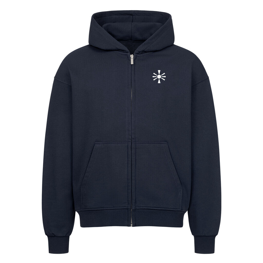 Pelasia Zip-Hoodie mit Mazedonien-Design, bequemer schwarzer Hoodie aus weichem Material, ideal für casual Looks.