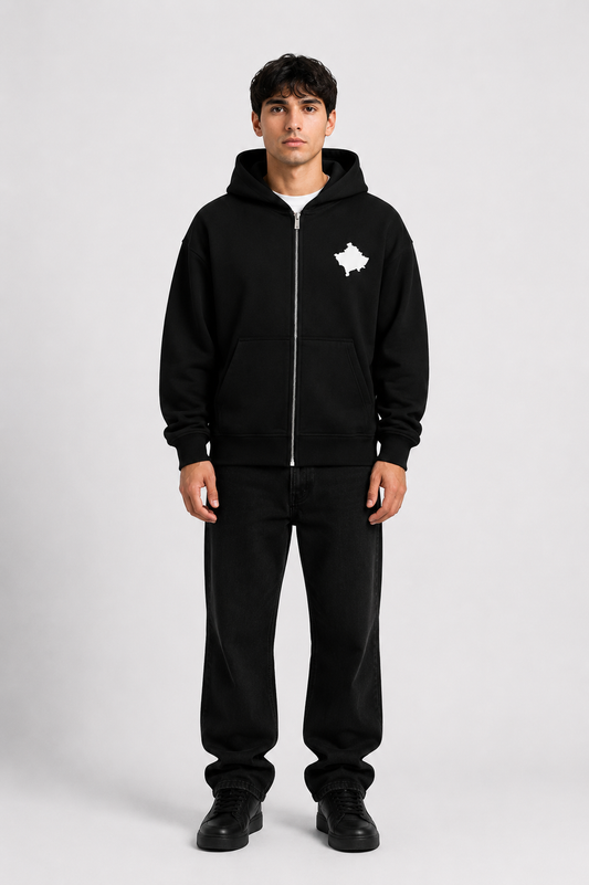 Pelagia Kosovo Zip-Hoodie, bequemer Hoodie mit Reißverschluss, weiches Material, ideal für lässige Freizeitkleidung.