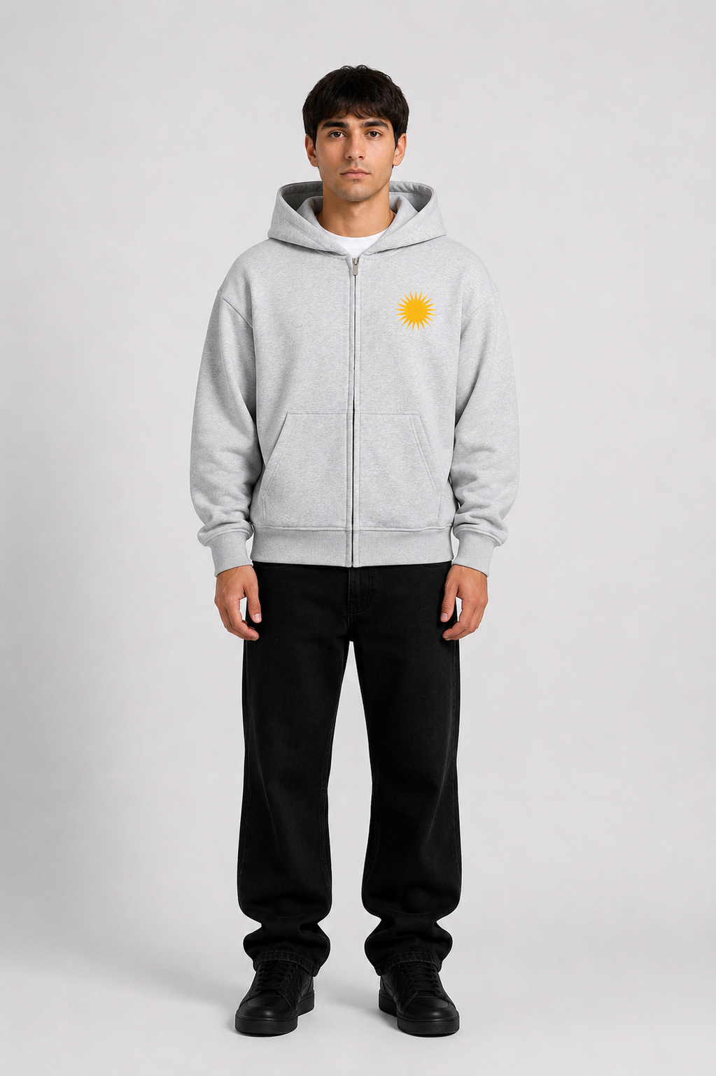 Bequemer Zip-Hoodie von MarketPrint mit Kurdistan-Design, aus weichem Material, ideal für lässige Alltagskleidung