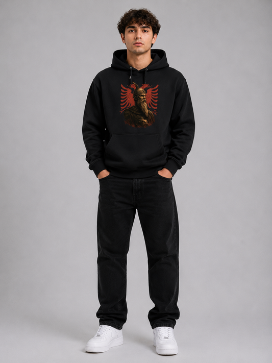 Pelasia Premium Hoodie mit Skëndërbeu-Design, bequemer Hoodie aus weichem Stoff, stilvoll und warm für kalte Tage.